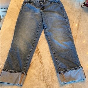 Good American Weekender Jeans with Cuffed Hem size 4/27.